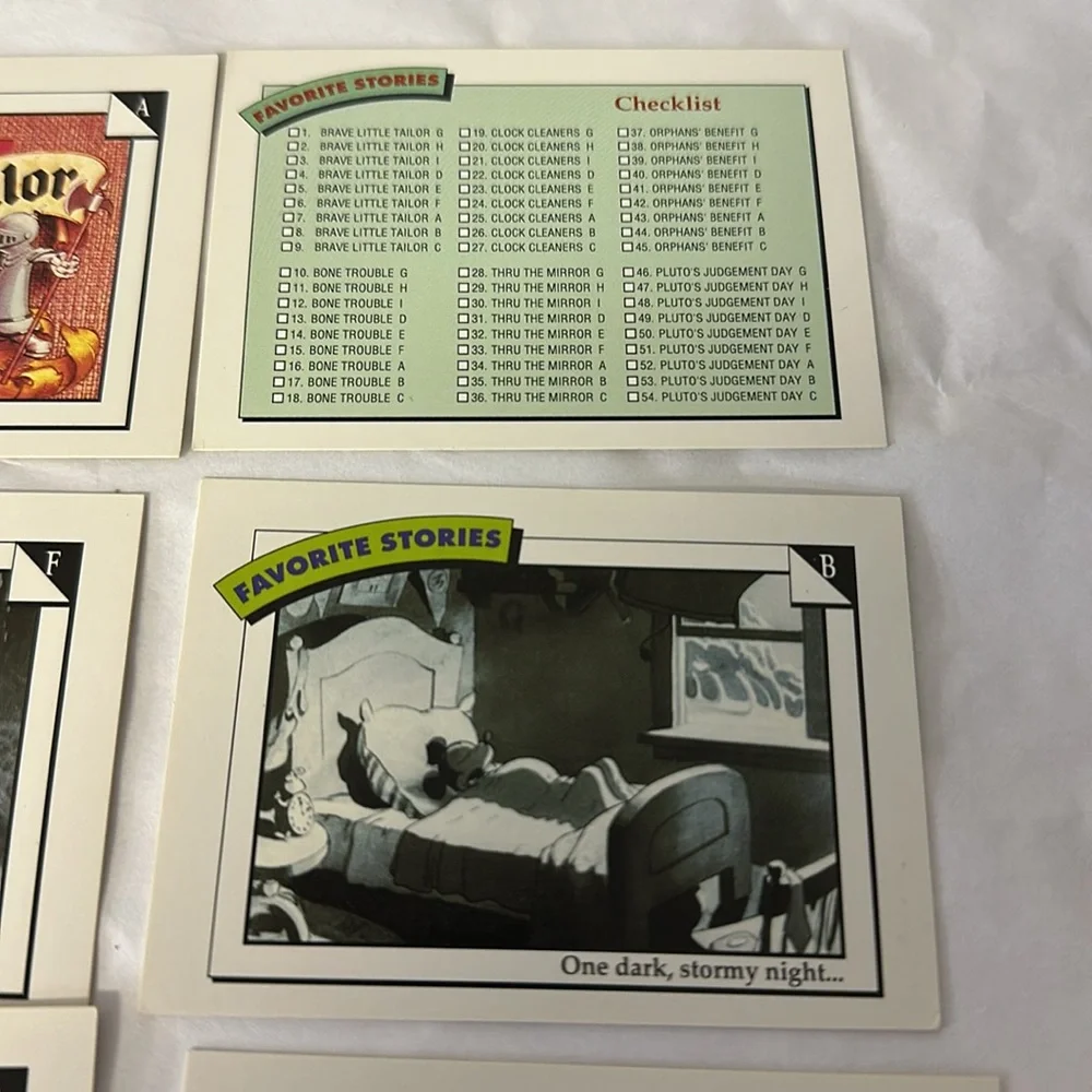 Vintage 1991 Impel Disney Favorite Stories Collectible Trading Cards 8 Cards